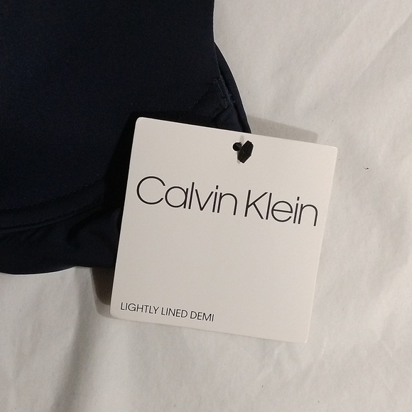 Calvin Klein Lightly Lined Demi Bra, Navy, 38B - Picture 4 of 9